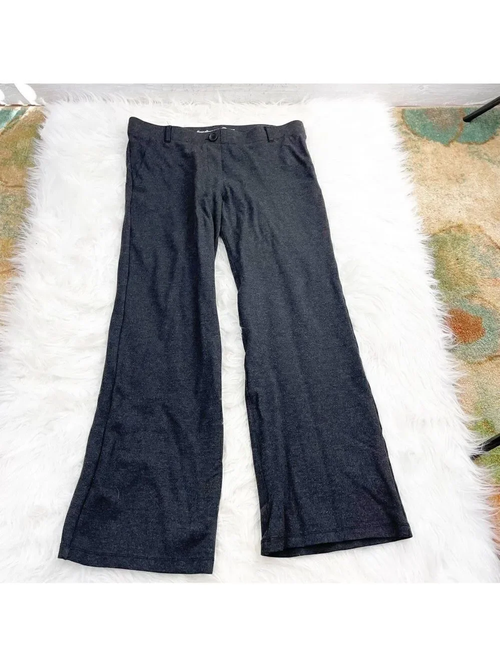 Betabrand Bootcut Grey Yoga High-Rise Stretch Pants